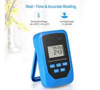 Vroomoto USB Temp Humidity Data Logger Humiture Recording Meter RH Data Logger Recorder Temp RH Recorder 80000 Record Capacity with PDF Export LED Alarm for Warehouse Logistics