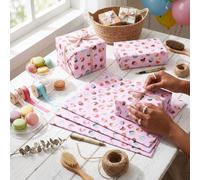 Vroomoto Wrapping Paper Sheets 50x70cm Thick Ice Cream Pattern