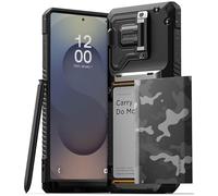 VRS DESIGN Damda Glide DuoGuard for Galaxy S25 Ultra Case (2025), Premium Sturdy Fully Covered Camera Lens Protection Cover Card Holder Wallet Case (Camo Black)