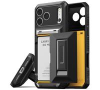 VRS DESIGN Damda Glide Hybrid Card Holder Case for iPhone 17 Pro Max (2025), Sturdy Semi Auto Card Slot Wallet [4 Cards] Kickstand Case Designed for iPhone 17 Pro Max (2025) Matte Black