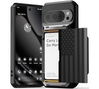 VRS DESIGN Damda Glide Pro for Pixel 10 / Pixel 10 Pro (2025) - Rugged Wallet Case with Sturdy Semi Auto Card Holder [4 Cards] Protective Phone Cover (Liberty Black