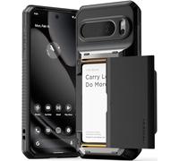 VRS DESIGN Damda Glide Pro for Pixel 10 Pro XL (2025) - Rugged Wallet Case with Sturdy Semi Auto Card Holder [4 Cards] Heavy Duty Phone Cover (Matte Black)