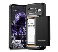 VRS DESIGN Damda Glide Pro Wallet Phone Case for Pixel 8, Sturdy Semi Auto Card Holder Wallet [4 Cards] Case Compatible for Pixel 8 Case (2023) Matte Black