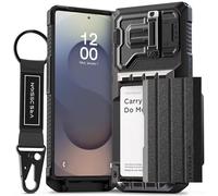 VRS DESIGN Damda Glide Ultimate for Galaxy S25 Ultra (2025), Premium Sturdy Fully Covered Camera Lens Protection Wallet Case with Multi-Functional Strap (Matte Black)