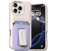 VRS DESIGN Orb Case for iPhone 16 Pro Max (2024), Premium Card Wallet Case [3 Cards] Durable Built-in Stand Cover Compatible with iPhone 16 Pro Max (Purple)