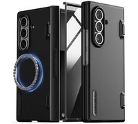 VRS DESIGN Terra Guard Modern for Galaxy Z Fold 7 (2025) - Magnetic Phone Case with Built-in Screen Protector, Rugged Dual Layer Protection & Spring-Loaded Hinge Cover (Matte Black)