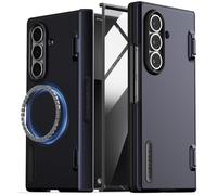 VRS DESIGN Terra Guard Modern for Galaxy Z Fold 7 (2025) - Magnetic Phone Case with Built-in Screen Protector, Rugged Dual Layer Protection & Spring-Loaded Hinge Cover (Navy)