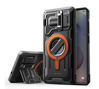 VRS DESIGN Terra Guard Ultimate for Galaxy S25 Ultra (2025), Premium Sturdy Case with Full Camera Lens Protection Compatible with Magsafe (Metallic Orange)