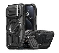 VRS DESIGN Terra Guard Ultimate for iPhone 15 Pro (2023), Premium Sturdy Fully Covered Camera Lens Protection Case Compatible with Magsafe (Matte Black)