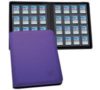Vrsanok Toploaders Binder,Holds 640 Top Loaders,16 Pocket Top Loader Binder for 3" x 4"Rigid Cards,Double Sided Card Binder Abulm in 3"x4"Toploaders for Trading Cards (TOP 640 Dark Purple)