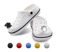 vrsquer 2 Headlights for Croc, Croc Lights, Shoes Headlights Lights, Croc Accessories for Adults and Kids, Glow in The Dark Croc Charm (Black)