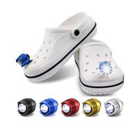 vrsquer 2 Headlights for Croc, Croc Lights, Shoes Headlights Lights, Croc Accessories for Adults and Kids, Glow in The Dark Croc Charm (Blue)