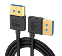 VRTLYJU Silicone Cable Right Angle Displayport 1.4 Cable 90°Angled Displayport Up to 8K/60Hz, 4K/144Hz Supported 0.3/0.6/1/1.8/3/5m(Right,30cm)