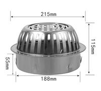 VRTYVEYBB 1 Pcs Stainless Steel Balcony Roof Round Large Displacement Anti-Blocking Floor Drains Outdoor Rain Bucket Drainage Floor Drains