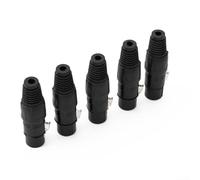 VRTYVEYBB 10pcs XLR Female Connectors for Seamless Mic and For DMX Cable Connections