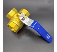 VRTYVEYBB 1PC 3 Way Brass Ball Valve L/T Bore Home Garden Home Improvement Plumbing Fixtures Valves Internal Thread for Water Oil Gas