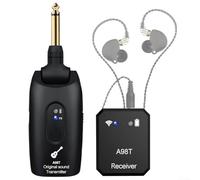 VRTYVEYBB 2.4GHz Wireless In-Ear Monitor System Transmitter Receiver Set Low Latency High Anti-Interference 100ft Range 8hrs Battery for Studio Band Rehearsal Live Performance