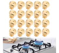 VRTYVEYBB 20pcs 1/4" Brass Nozzles 0.8mm Spray Hole for Propane Natural Gas Grill Burners