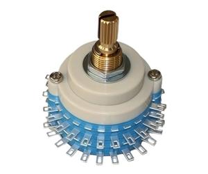 VRTYVEYBB 2x24 Position Rotary Switch Double-Row Pin 29mm Diameter 50mm Length for Audio Circuit Applications Blue