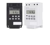 VRTYVEYBB 30A Weekly Programmable Digital Time Switch Relay for 220-240V DIN Rail Mount, 6500W, LCD Display, Backup Battery