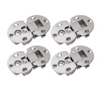 VRTYVEYBB 4 PCS Semicircular Flip Hinge Folding Hinge Wardrobe Cabinet Concealed Hinge