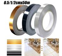 VRTYVEYBB 50m Tape for Waterproofing Ceramic Tile Gaps, Perfect for Home Decoration and Aesthetic Improvement (Gold 1cm)