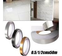 VRTYVEYBB 50m Tape for Waterproofing Ceramic Tile Gaps, Perfect for Home Decoration and Aesthetic Improvement (Silver 2cm)