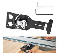 VRTYVEYBB Adjustable track saw protractor: Precision cutting angle from -45° to 45° with 19 stop positions, for guide rails