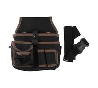 VRTYVEYBB Adjustable Waist Tool Bag for Carpenters & Contractors, 600D Double-Layer Oxford Cloth, 210x240mm, Black/Brown