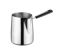 VRTYVEYBB Compact Turkish Coffee Pot with Milk Warmer and Chocolate Melting Pan, Made from Rust Resistant Stainless Steel, Includes Integrated Hanging Hole for Storage (900ML)
