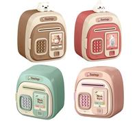 VRTYVEYBB Digital piggy bank with fingerprint and PIN unlocking, ABS plastic, 19.5 x 17 x 13 cm, for children