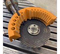 VRTYVEYBB Drill sharpening jig with 16 grinding heads, precise drill sharpening aid for workshop and trade, plastic, 148 x 86 x 30 mm, orange/black