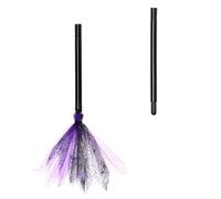 VRTYVEYBB Inspiring Imagination Fun Plastic Witch Broom Prop to Enhance Holiday Gatherings with Kids (purple)