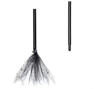 VRTYVEYBB Inspiring Imagination Fun Plastic Witch Broom Prop to Enhance Holiday Gatherings with Kids (black)