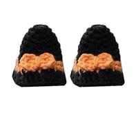 VRTYVEYBB Knitted Yarn Handmade Bike for Brake Lever Decoration with Cute Cartoon Hats, Comes with Fixed Ropes for Attaching to for Brake Levers and Handlebars, Set of Two (Witch Cap)