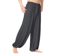 VRTYVEYBB Lightweight Summer Kung Fu Tai Chi Pants for Shaolin Wing Chun Martial Arts Design (L Dark Grey)
