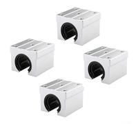 VRTYVEYBB Linear Bearing Pillow Blocks 4Pcs SBR20UU Linear Blocks, Crafted for 20mm Guide Rails to Smooth Operation in Industrial Applications