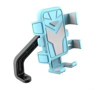 VRTYVEYBB Motorcycle Phone Bracket with 360 Degree Flexibility for Enhanced Safety on the Road (blue rearview)