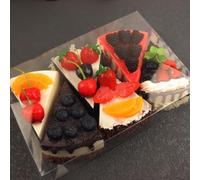 VRTYVEYBB Plastic cake slice as a decorative model for bakeries, parties and photo props - PU/PVC, 10×8×6 cm, realistic