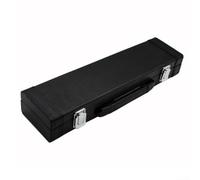 VRTYVEYBB Portable for Flute Storage Box 39cm for Musicians Portable for | PU leather exterior, wooden structure, 16 precise holes, black finish, protection