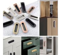 VRTYVEYBB Sleek Stainless Steel Door Handle, Perfect for Modern Cabinet and Wardrobe Sliding Door Designs (Square Green Ancient)
