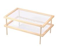 VRTYVEYBB Stackable Wooden Herb Drying Rack with Net for Pasta and Food Drying Use