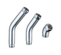 VRTYVEYBB Stainless steel shower head angle adapter 135° with G1/2 thread, chrome-colored, tool-free installation, for shower heads and shower arms