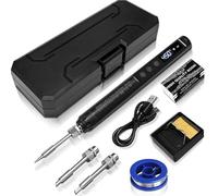 VRTYVEYBB USB Soldering Iron Set Intelligent Temperature Adjustable Fast Heating Setting 800mAh Battery Cordless Electric Soldering Iron