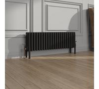 Vruc Cast Iron Style Radiator Traditional 4 Column 300X1010mm Black