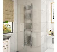 Vruc Chrome Straight Prefilled Electric Heated Towel Rail 1600X400mm With 800W Thermostatic Heating Element
