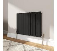 Vruc Double Flat Panel Designer Radiator Black 600X748mm