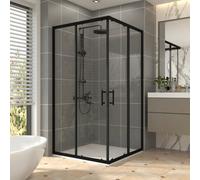 Vruc Square Shower Enclosure 900 X 900 X 1900 mm Black