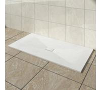 Vruc Wetroom Shower Enclosure Tray Rectangular Smc Slate Effect 2000X1000mm White