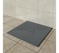 Vruc Wetroom Shower Enclosure Tray Square Smc Slate Effect 1000X1000mm Anthracite